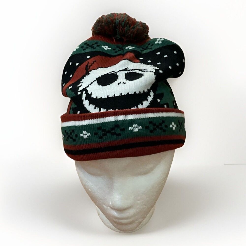 Disney The Nightmare Before Christmas Jack Skellington Knit Pom Beanie Hat